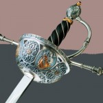 Espada Cazoleta Española Siglo XVI Cincelada